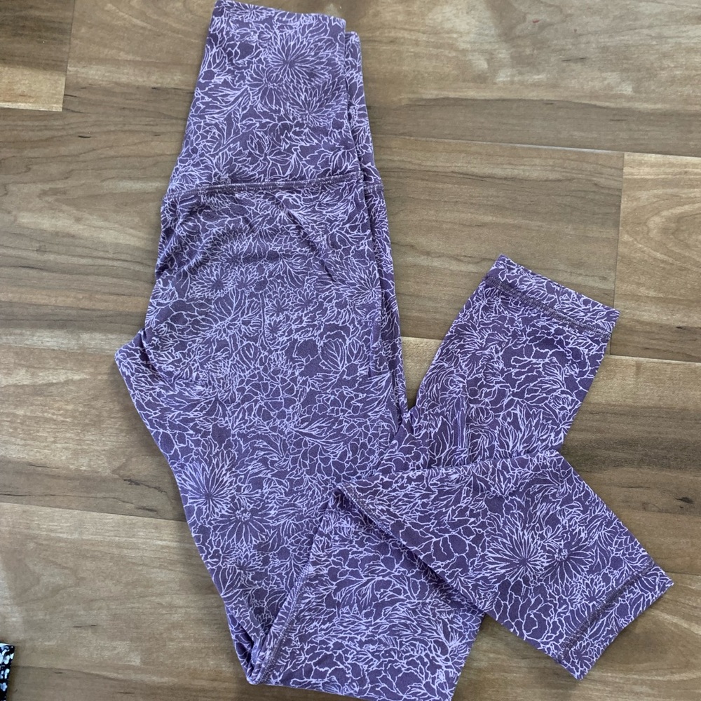 Lululemon Align Pant - Full length 28” Purple Floral